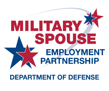 The logo for Military Spouse Employment Partnershop through the Department of Defense.